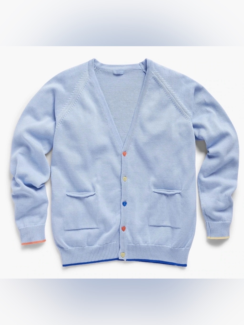 Hill House The House Cardigan 100% Cotton Heart Buttons Size M/L Vguc